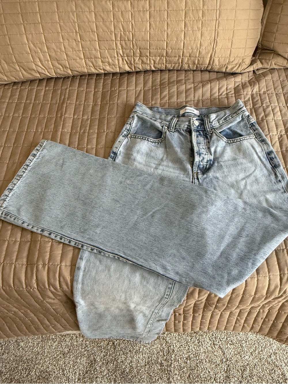 Zenana Outfitters Light Blue Washed Denim Jeans